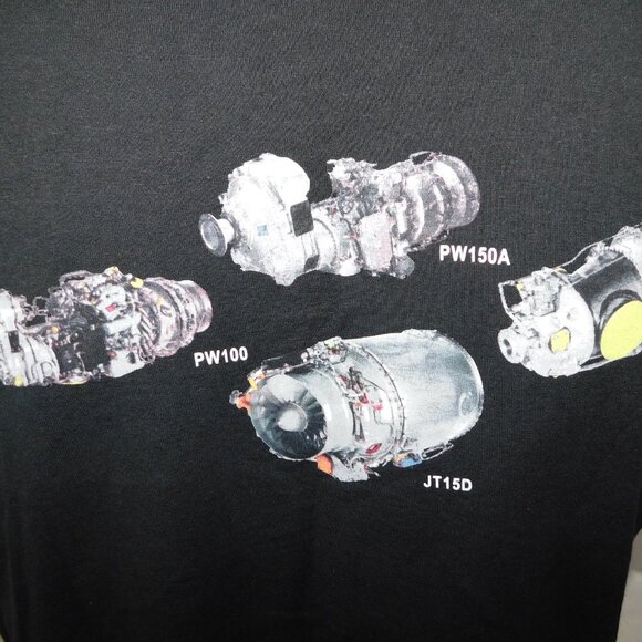 StandardAero gas turbine engines Mens L Black Graphic T Shirt - Picture 7 of 11